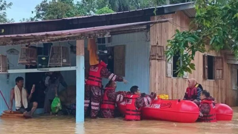 洪水淹没登州多地 逾8000人被疏散至避难中心