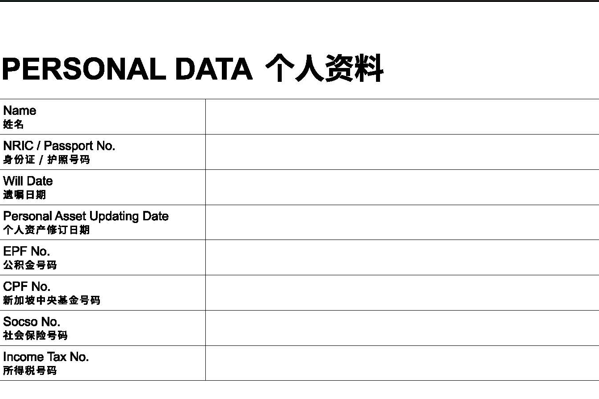 Asset Information Booklet
