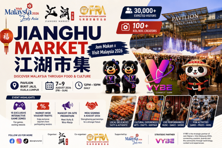 100+创作者、30000人次！Jom Makan x Visit Malaysia 2026 江湖市集三天活动即将登场