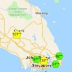 烟霾稍退！柔佛8监测站中4区空污指数跌回中等水平，东甲仍达155点